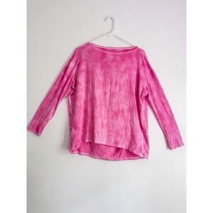 Lululemon Pink Tie Dye Long Sleeve Oversized High Low Top Yoga Shirt